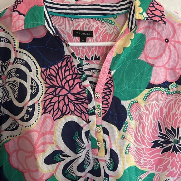 Talbots women’s size Medium long sleeve blouse. 36” chest, 40” hip, - Picture 4 of 8